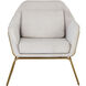 Watts Gold / Polo Club Muslin / Bravo Cream Lounge Chair